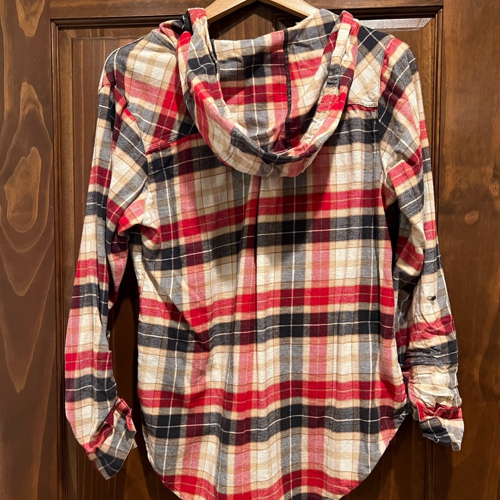 Columbia flannel hooded shirt